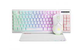 MARVO Loot 30 billentyűzet+egér+egérpad combo - Fehér - UK /Membrán/ (CM310 WH)